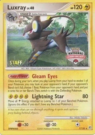 Luxray 7 130 National Championships Staff (007/130) [PR]