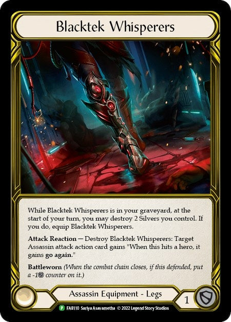 Image for Blacktek Whisperers (Golden) [Flesh and Blood: Promo Cards]