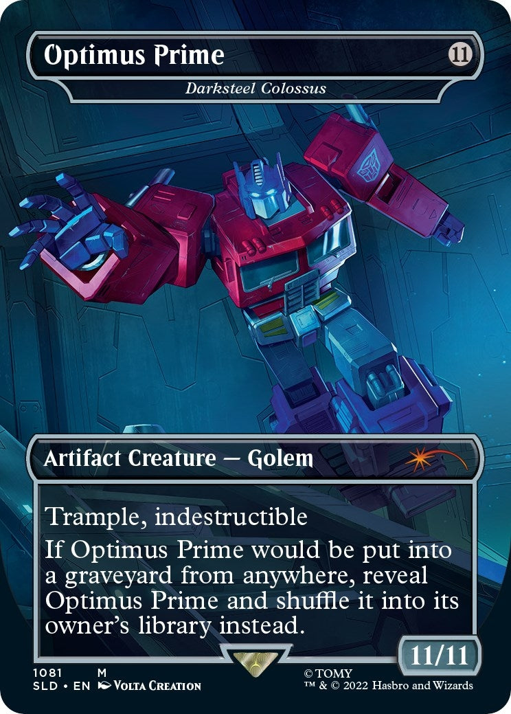 Darksteel Colossus - Optimus Prime (Borderless) [Secret Lair Drop Series]