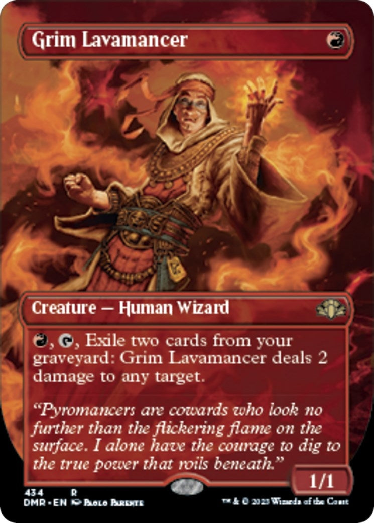 Grim Lavamancer (Borderless) (434) (Dominaria Remastered)