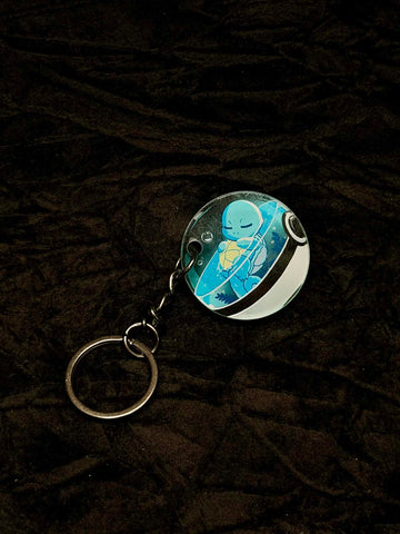 Squirtle Pokeball Acrylic Keychain