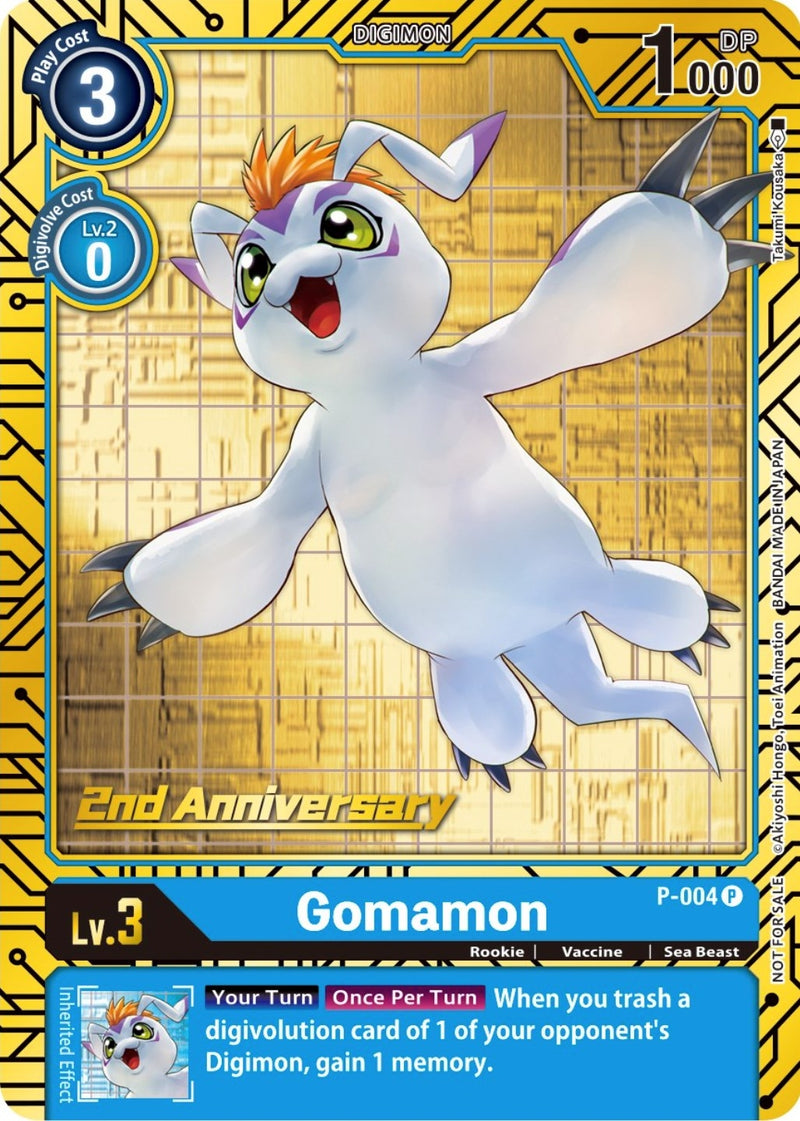 Image for Gomamon - P-004 (2nd Anniversary Card Set) [Digimon Promotion Cards]