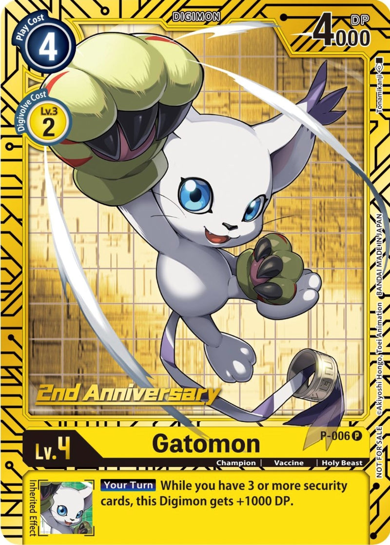 Image for Gatomon - P-006 (2nd Anniversary Card Set) [Digimon Promotion Cards]