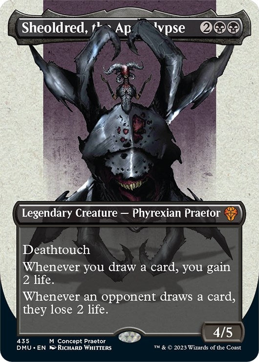 Sheoldred, the Apocalypse (Borderless Concept Praetors) [Phyrexia: All Will Be One]