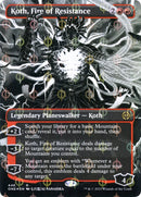 Koth Fire of Resistance Borderless Step and Compleat Foil (446) [ONE]