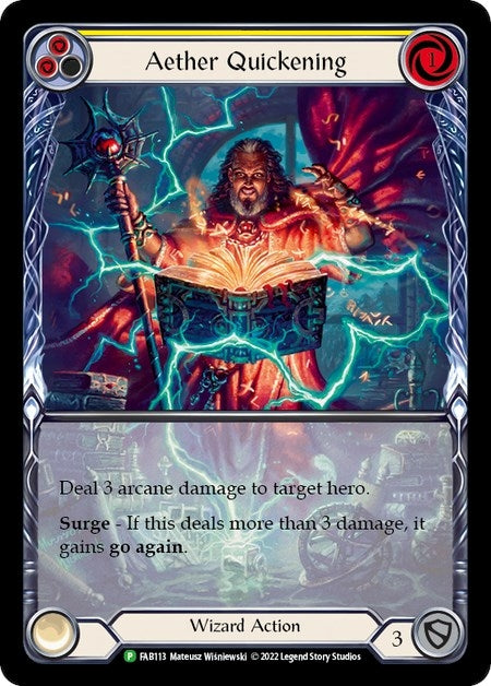 Image for Aether Quickening (Yellow) - FAB113 [Flesh and Blood: Promo Cards]