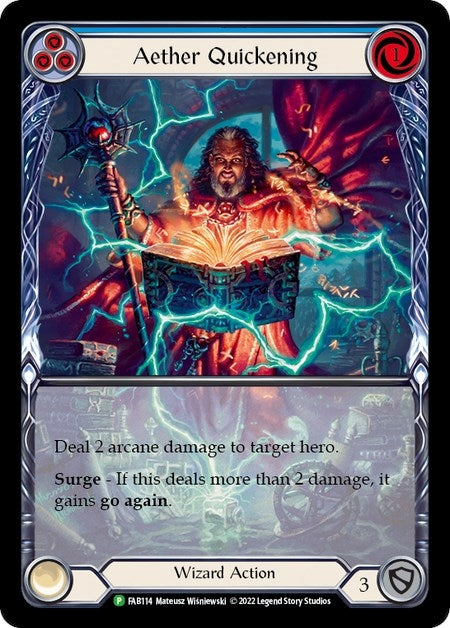 Image for Aether Quickening (Blue) - FAB114 [Flesh and Blood: Promo Cards]