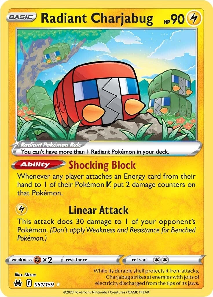Radiant Charjabug (051/159) (Crown Zenith)