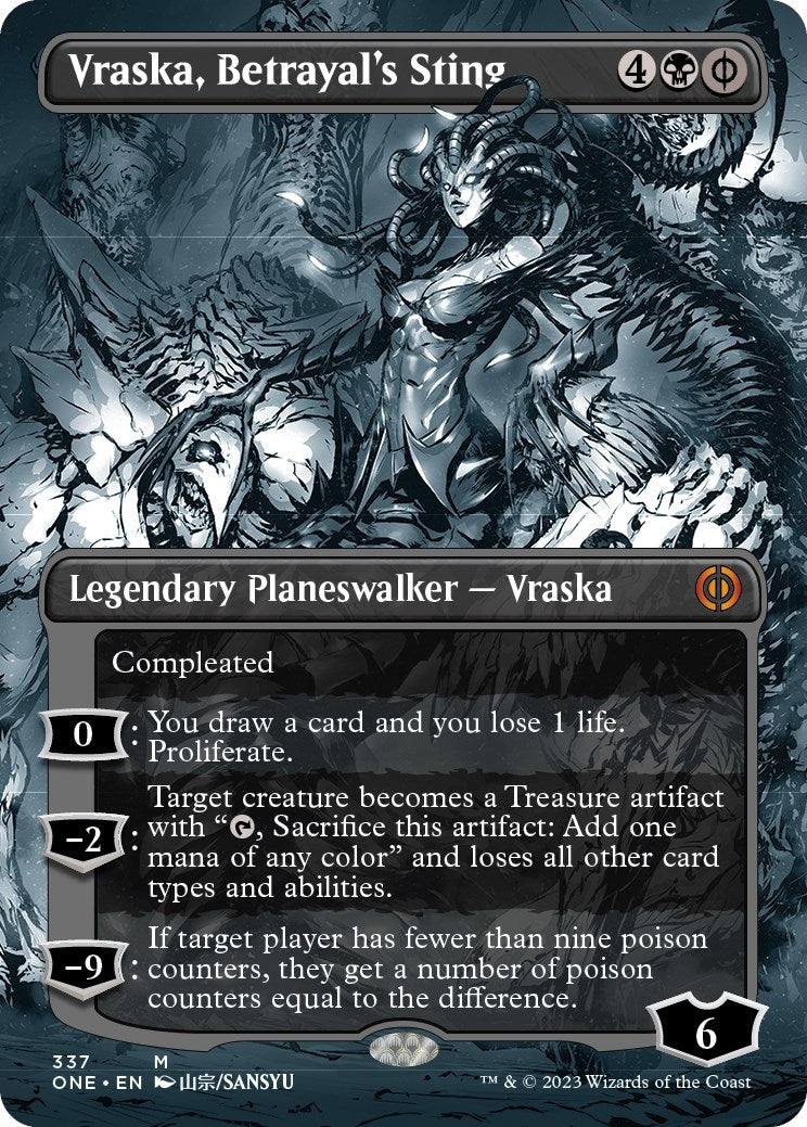 Vraska Betrayals Sting Borderless (337) [ONE]