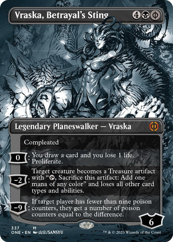 Vraska Betrayals Sting Borderless (337) [ONE]