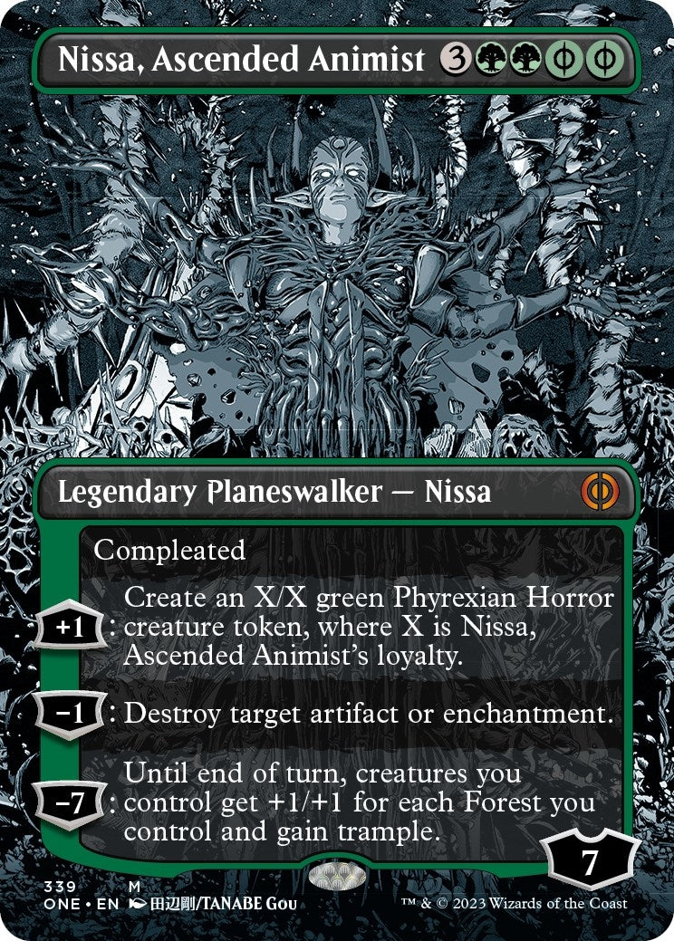 Nissa, Ascended Animist (Borderless Manga) [Phyrexia: All Will Be One]