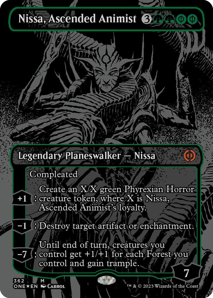 Nissa Ascended Animist Oil Slick Raised Foil (362) [ONE]