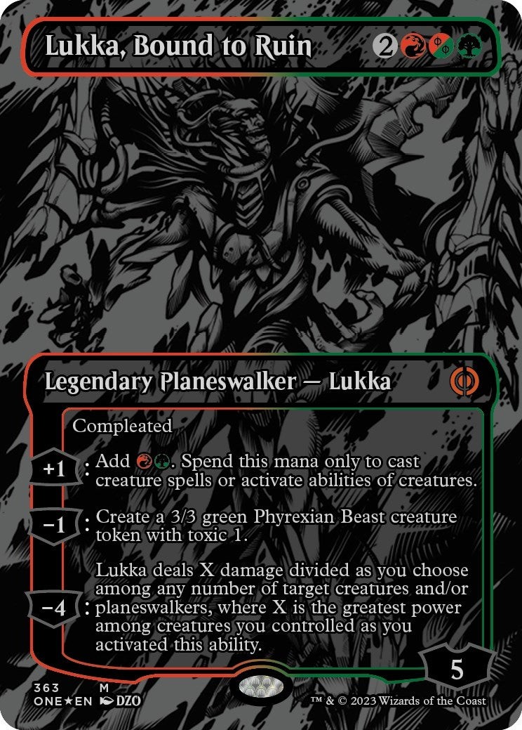 Lukka Bound to Ruin Oil Slick Raised Foil (363) [ONE]