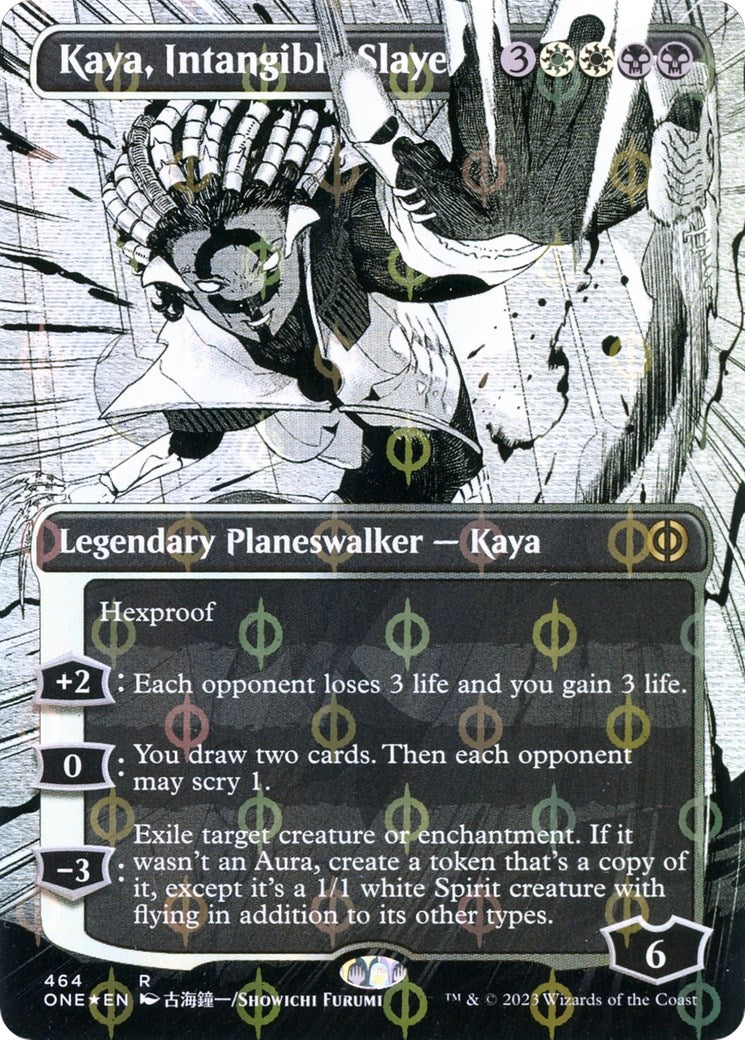 Kaya Intangible Slayer Borderless Step and Compleat Foil (464) [ONE]