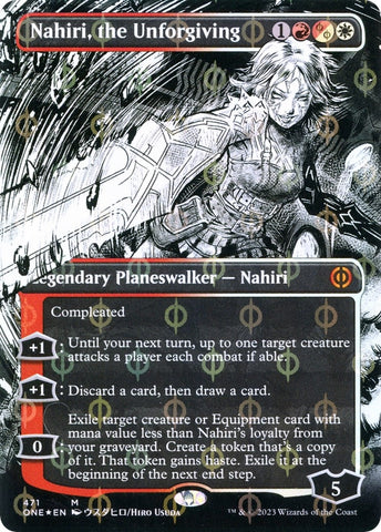 Nahiri the Unforgiving Borderless Step and Compleat Foil (471) [ONE]