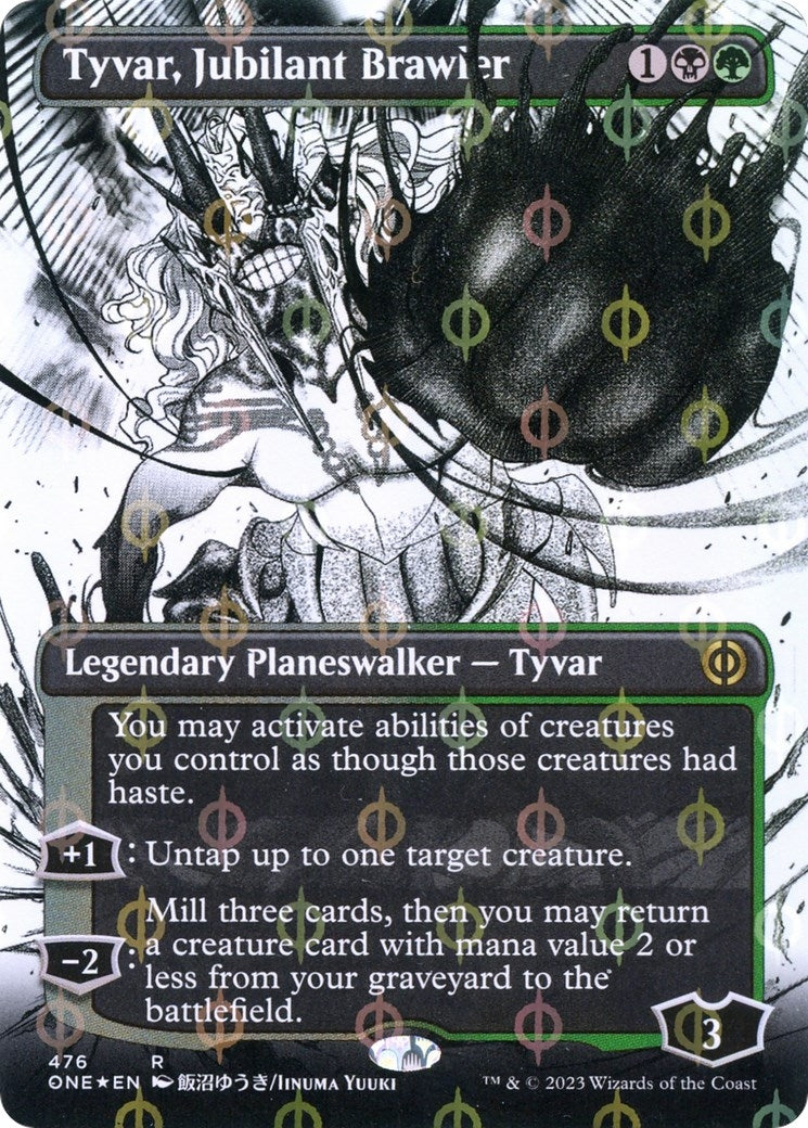 Tyvar Jubilant Brawler Borderless Step and Compleat Foil (476) [ONE]