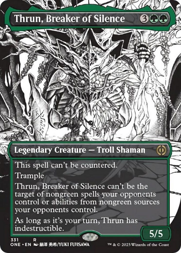 Thrun, Breaker of Silence (Borderless Manga) [Phyrexia: All Will Be One]