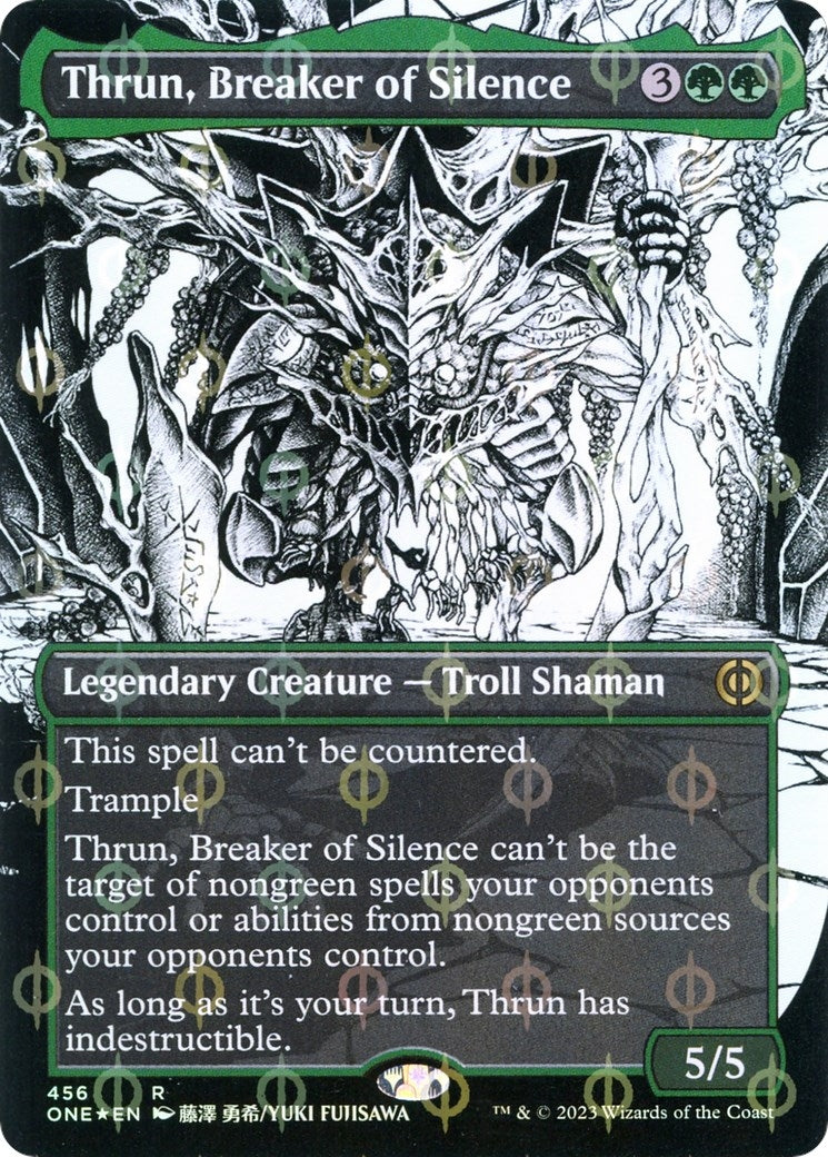 Thrun Breaker of Silence Borderless Step and Compleat Foil (456) [ONE]