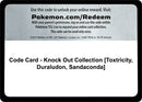 Code Card Knock Out Collection Toxtricity Duraludon Sandaconda [MCAP]