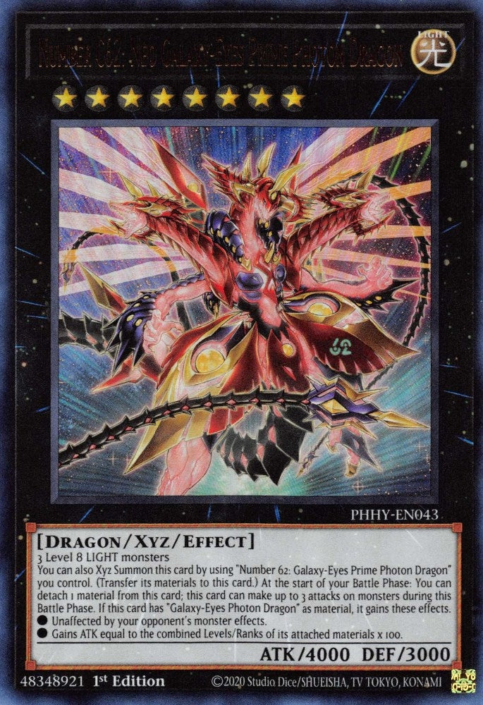 Number C62 Neo Galaxy Eyes Prime Photon Dragon (PHHY-EN043) [PHHY]