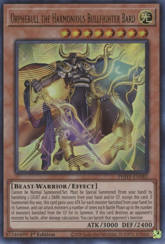 Orphebull the Harmonious Bullfighter Bard (PHHY-EN082) [PHHY]