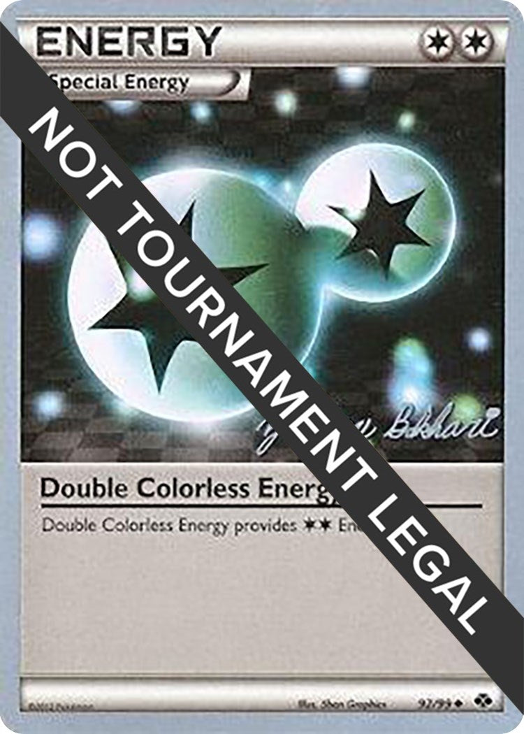 Double Colorless Energy 2012 Zachary Bokhari (92/99) [WCD]