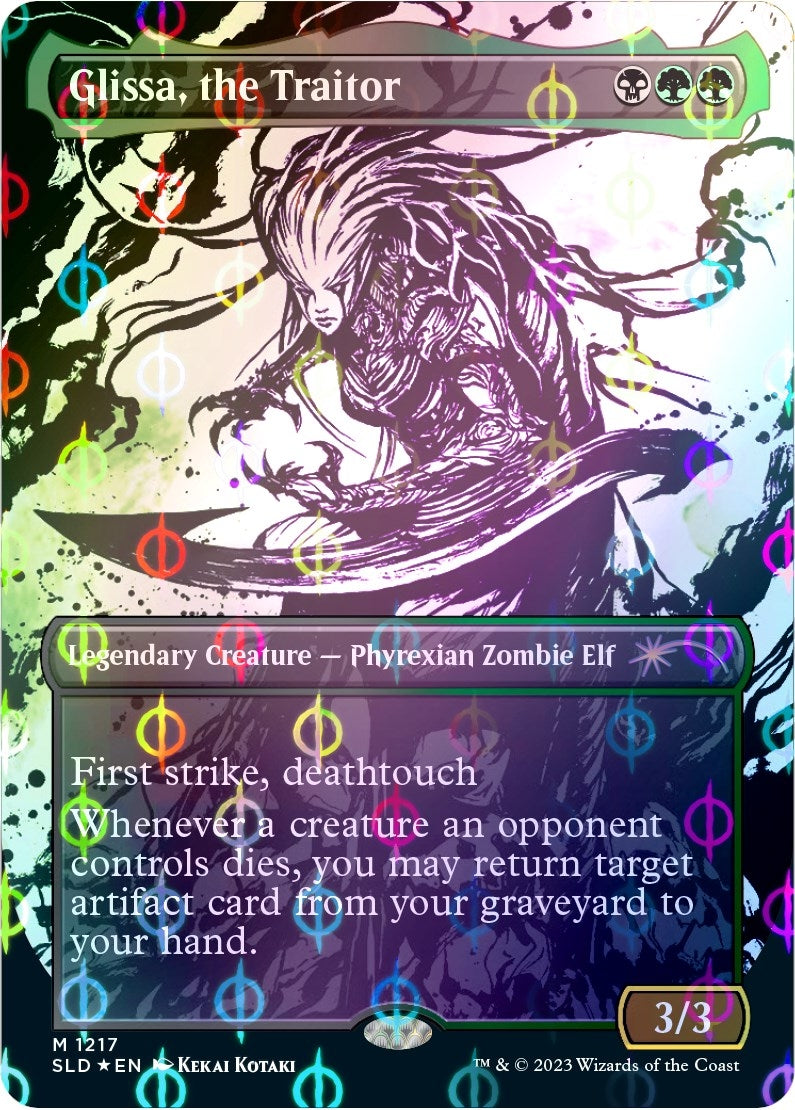 Glissa, the Traitor (Borderless Ichor Step-and-Compleat Foil) [Secret Lair Drop Series]