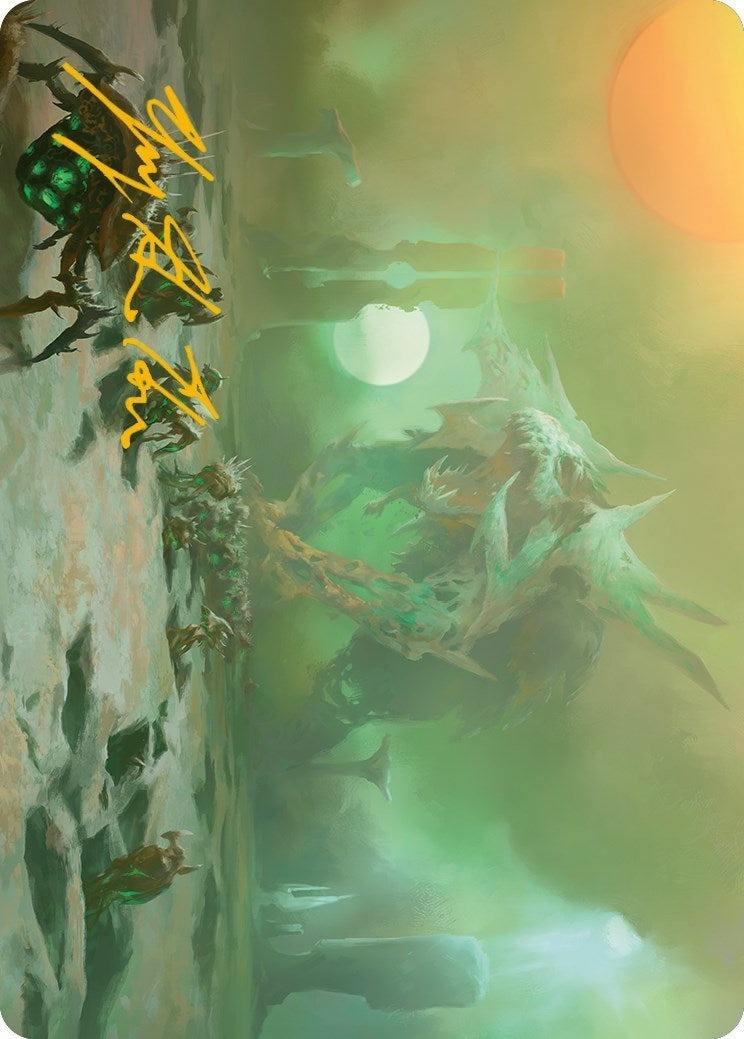 Green Suns Twilight Art Card Gold Stamped Signature (39) [ASONE]