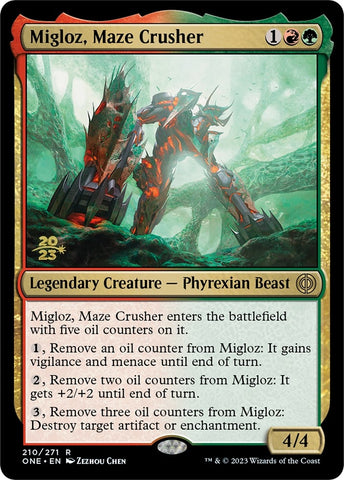 Migloz, Maze Crusher [Phyrexia: All Will Be One Prerelease Promos]