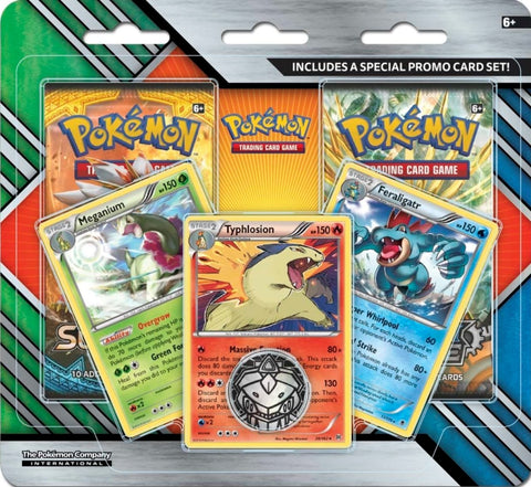 2 Pack Blister Pack Meganium Typhlosion and Feraligatr [MCAP]