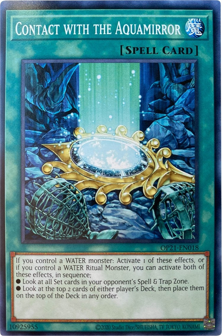 Contact with the Aquamirror (OP21-EN018) [OP21]