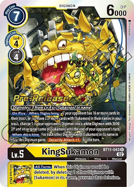 Image for KingSukamon [Dimensional Phase Pre-Release Cards]
