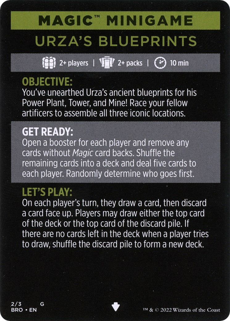 Magic Minigame Urzas Blueprints (2) [BRO]