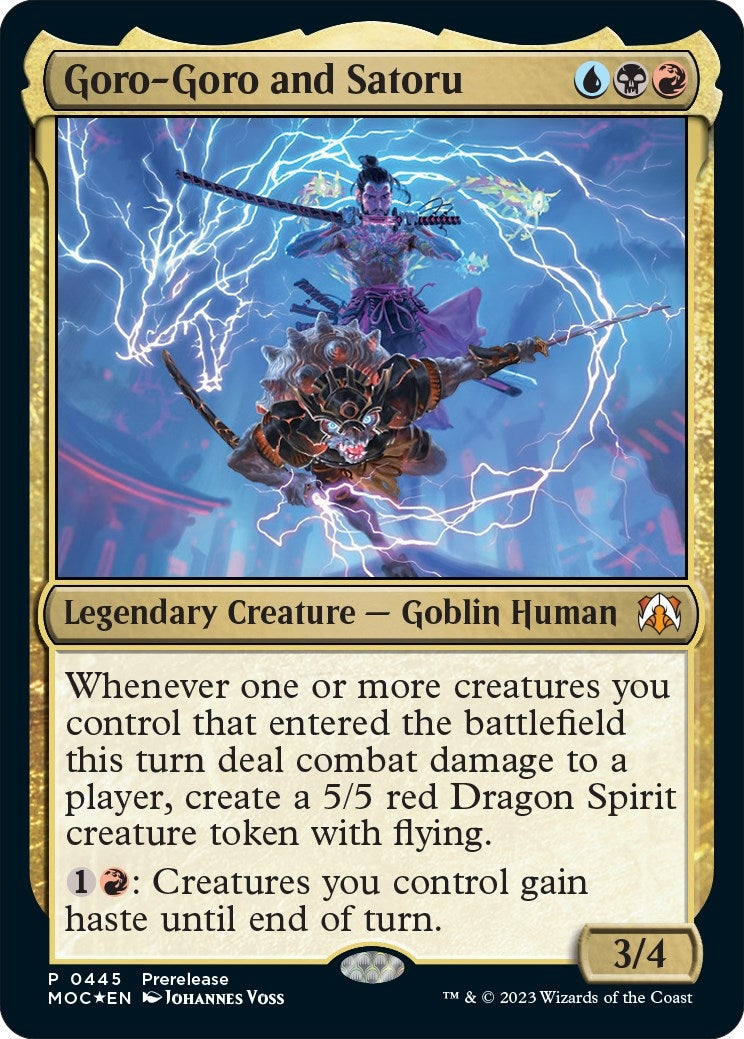 Goro-Goro and Satoru [March of the Machine Commander Prerelease Promos]