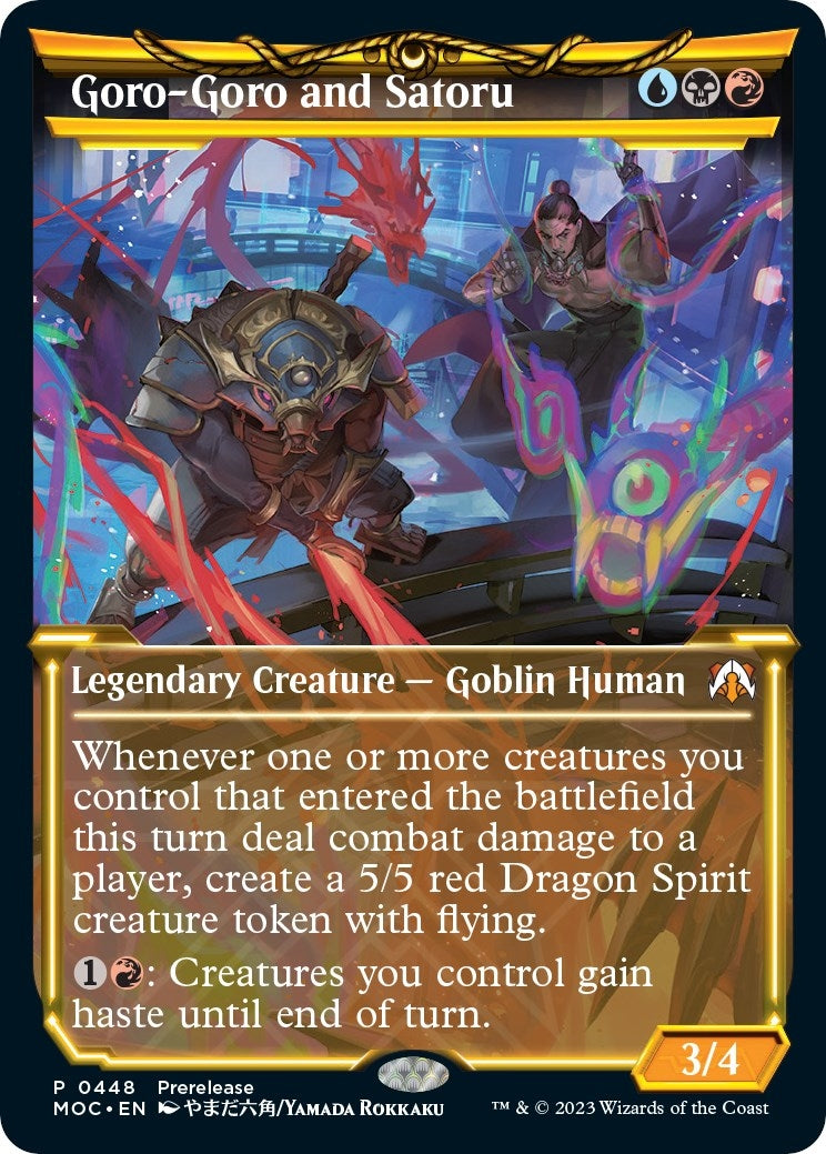 Goro-Goro and Satoru (Showcase Planar Booster Fun) [March of the Machine Commander Prerelease Promos]