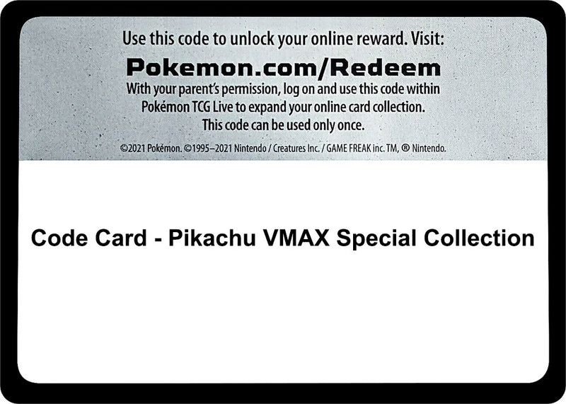 Code Card Pikachu VMAX Special Collection [CRZ]