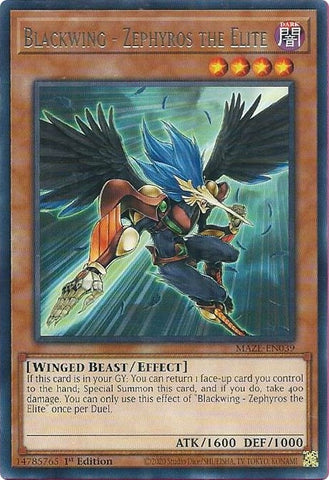 Blackwing Zephyros the Elite (MAZE-EN039) [MAZE]
