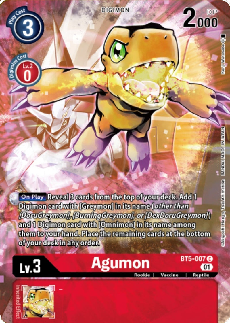 Image for Agumon - BT5-007 (Digimon Royal Knights Card Set) [Battle of Omni]