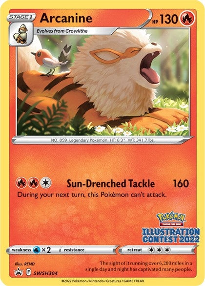 Arcanine Illustration Contest 2022 (SWSH304) [SWSD]