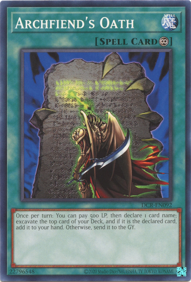 Archfiends Oath (DCR-EN092) [DCR-EN]