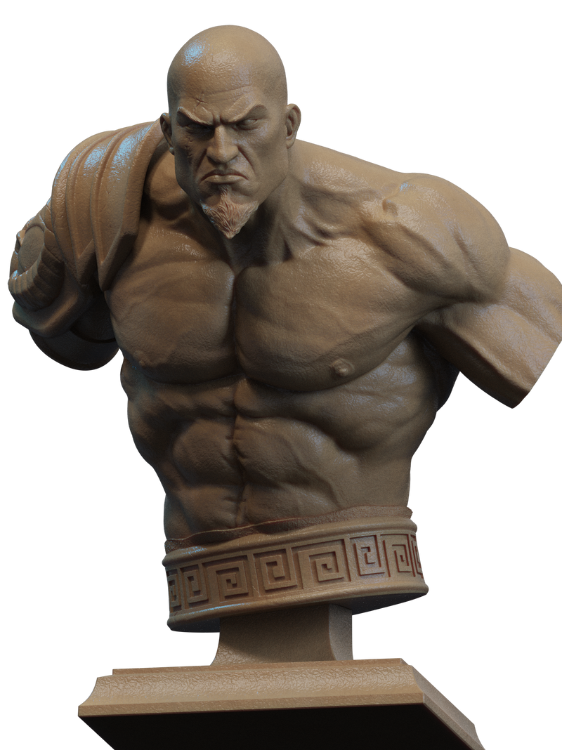 Kratos Resin Bust - view 2