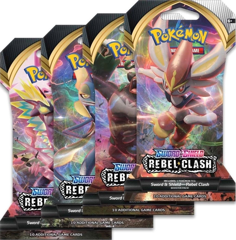 Rebel Clash Sleeved Booster Pack Art Bundle Set of 4 [SWSH02]