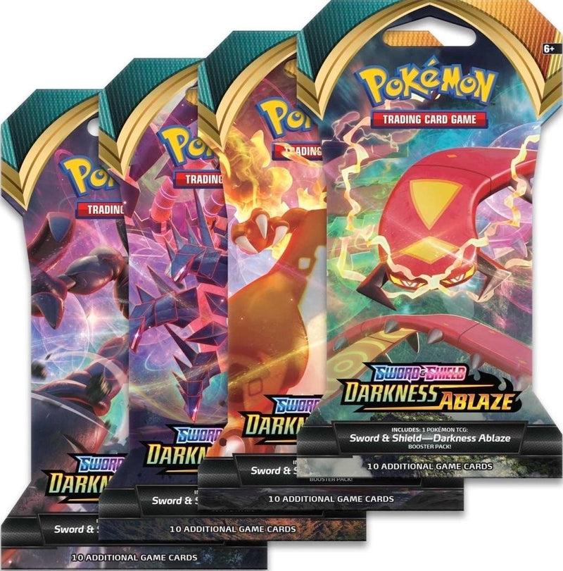 Darkness Ablaze Sleeved Booster Pack Art Bundle Set of 4 [SWSH03]