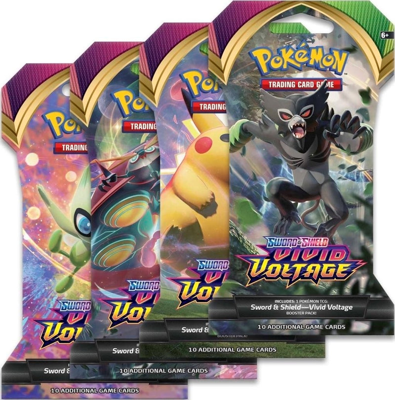 Vivid Voltage Sleeved Booster Pack Art Bundle Set of 4 [SWSH04]