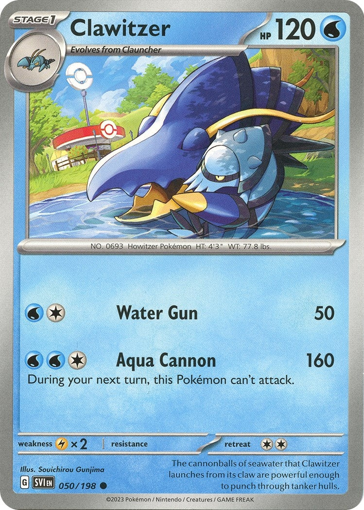 Clawitzer (050/198) (SV01: Scarlet & Violet Base Set)