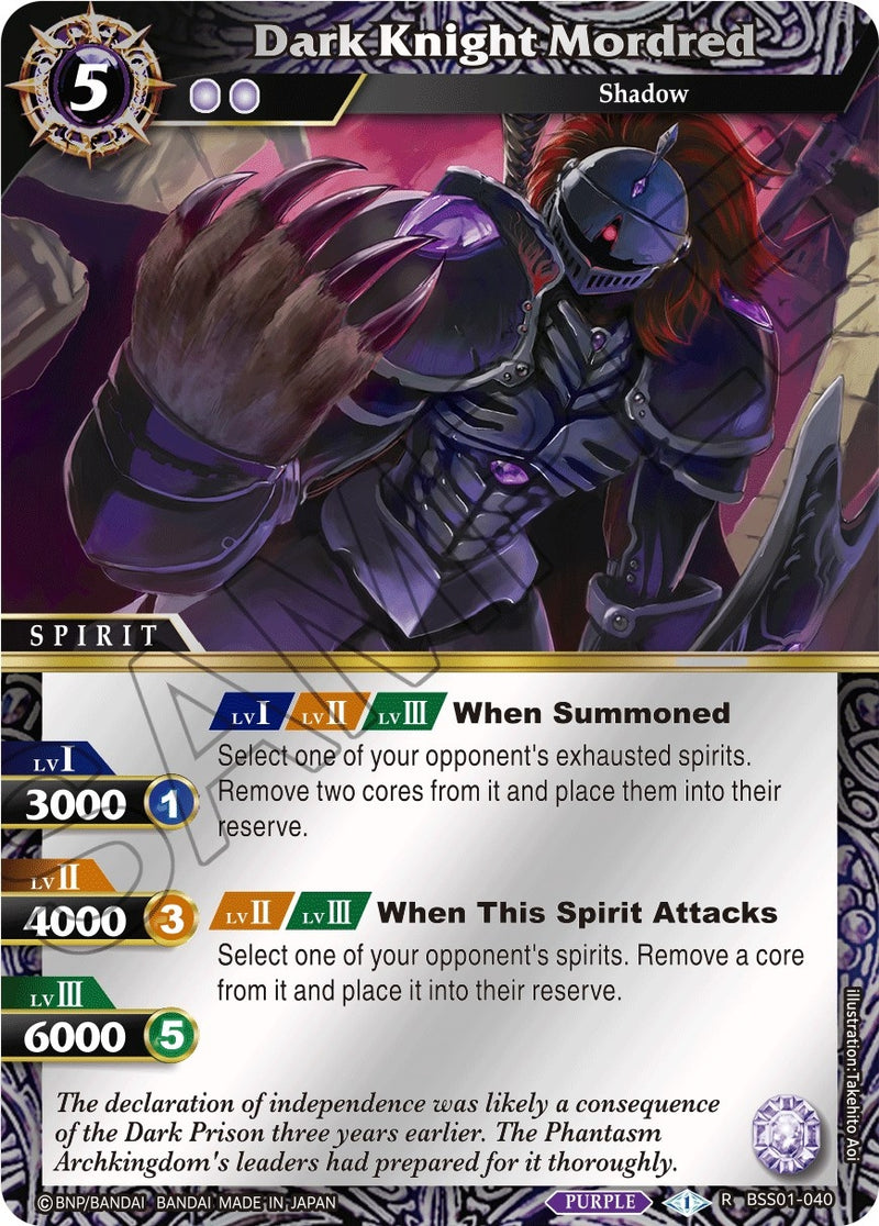 Dark Knight Mordred Box Topper (BSS01-040) [BSS01]