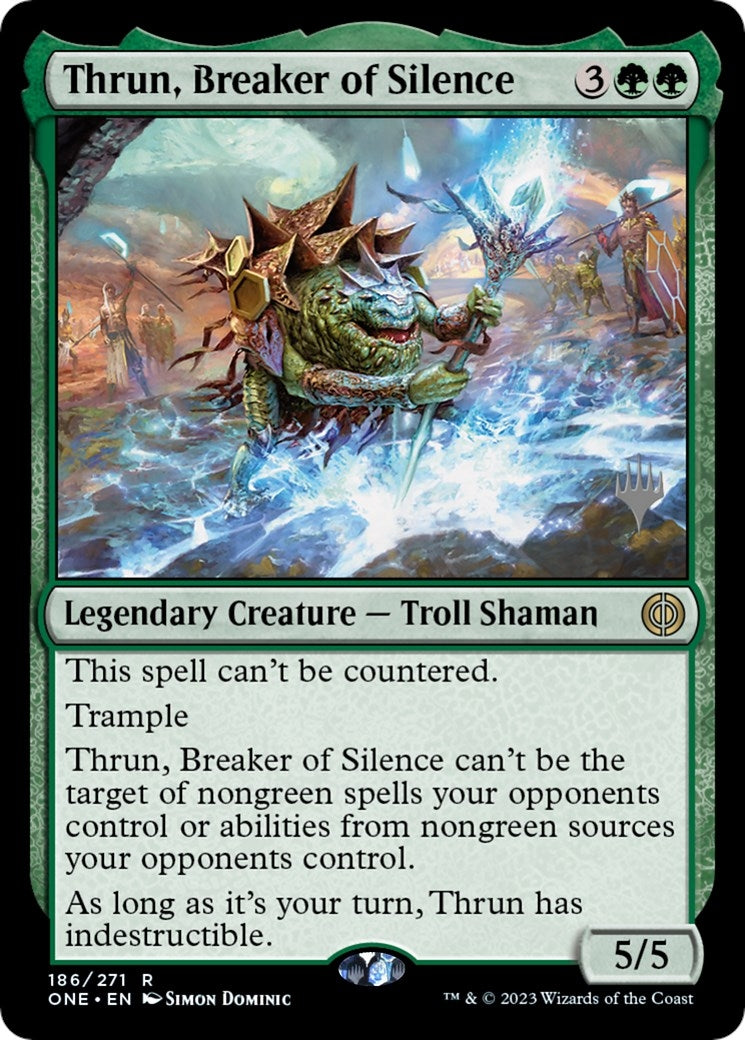 Thrun, Breaker of Silence (Promo Pack) [Phyrexia: All Will Be One Promos]