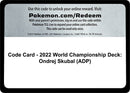 Code Card 2022 World Championship Deck Ondrej Skubal ADP [WCD]