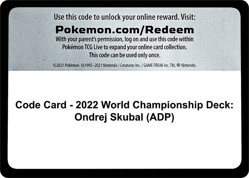 Code Card 2022 World Championship Deck Ondrej Skubal ADP [WCD]
