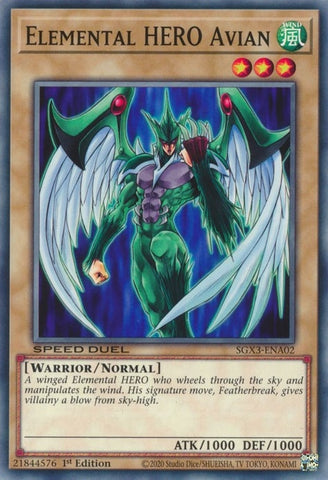 Elemental HERO Avian (SGX3-ENA02) [SGX3]